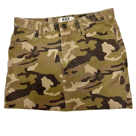 NXP Y2K CAMO MINI SKIRT - Picture 1 of 3